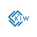 KIW letter logo design on white background. KIW creative circle letter logo concept. KIW letter design.KIW letter logo design on Royalty Free Stock Photo