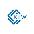 KIW letter logo design on white background. KIW creative circle letter logo concept. KIW letter design.KIW letter logo design on Royalty Free Stock Photo