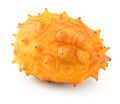 kiwano fruit isolated on white background. top view. clipping path Royalty Free Stock Photo