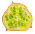 Kiwano, horned melon isolated on white background