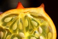 Kiwano melon Cucumis metuliferus, close up