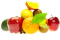 Kiwi, avocado, apples, orange, lemon, and cinnamon Royalty Free Stock Photo