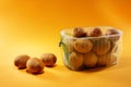 Kiwi fruit basket. Royalty Free Stock Photo