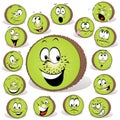 Kiwi fruit cartoon Royalty Free Stock Photo