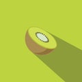 Kiwi Fruit Flat Design Vector