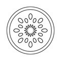 Kiwi fruit flat icon. Kiwi illustration for design isolated on white background. Vector Royalty Free Stock Photo