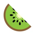 Kiwi fruit flat icon. Kiwi illustration for design isolated on white background. Vector Royalty Free Stock Photo