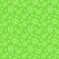 Kiwi fruit and flowers green seamless pattern Royalty Free Stock Photo