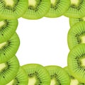 Kiwi fruit, frame design for background Royalty Free Stock Photo