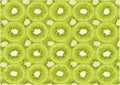 kiwi fruit and half isolated pattern creative design illustration vector