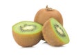 kiwi fruit half sliced isolated on white background Royalty Free Stock Photo