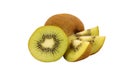 Kiwi fruit isolated on white back ground Royalty Free Stock Photo