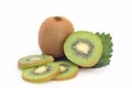Kiwi fruit isolated on white background Royalty Free Stock Photo