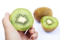 Kiwi fruit isolated on white background Royalty Free Stock Photo