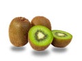 Kiwi fruit isolated on white background