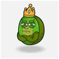 Kiwi Fruit Mascot Character Cartoon With Jealous expression