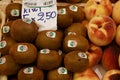 Kiwi Fruit and Peaches - Mercato Orientale, Genoa, Italy