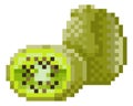 Kiwi Fruit Pixel Art 8 Bit Video Game Icon