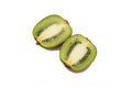 Kiwi fruit sliced isolated