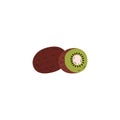 Kiwi fruit, vector cartoon illustration isolated on white background Royalty Free Stock Photo