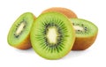 Isolated kiwi fruits Royalty Free Stock Photo