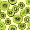 Kiwi fruits pattern. Generate Ai
