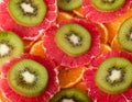 Kiwi, grapefruit and orange Royalty Free Stock Photo