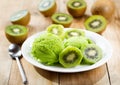 Kiwi ice cream Royalty Free Stock Photo