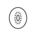 Kiwi icon vector. Outline fruit, line kiwi symbol.