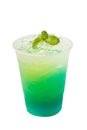 Kiwi italian soda take home drink Royalty Free Stock Photo