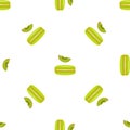 Kiwi macaroon pattern seamless vector