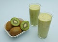 Kiwi milkshake Royalty Free Stock Photo