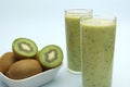 Kiwi milkshake Royalty Free Stock Photo