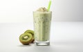 Kiwi Milkshake Juice Clear Background Royalty Free Stock Photo