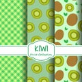 Kiwi patterns set.