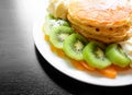 Kiwi peach pancake Royalty Free Stock Photo