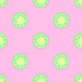 kiwi pink background pattern Royalty Free Stock Photo