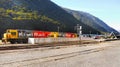 Kiwi-Rail Train, Arthurs Pass Station, New Zealand Royalty Free Stock Photo