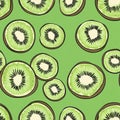 kiwi seamless pattern background AI generated Royalty Free Stock Photo