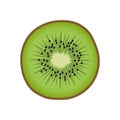 Kiwi simple fruit icon for web. Round ui icon, sign or logo