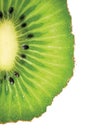 Kiwi Slice Cut Texture, Detailed Macro Closeup, Isolated Vertical Copy Space Royalty Free Stock Photo