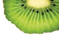 Kiwi Slice Cut Texture, Large Detailed Macro Closeup, Fresh Ripe Fruit Concept, Horizontal Copy Space Royalty Free Stock Photo