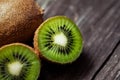 Kiwi slice with a heart-shaped middle Royalty Free Stock Photo