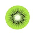 Kiwi slice. Vector