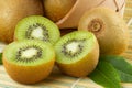 Kiwi sliced and whole fruits