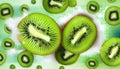 kiwi slices background Royalty Free Stock Photo