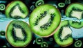 kiwi slices background Royalty Free Stock Photo