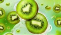 kiwi slices background Royalty Free Stock Photo