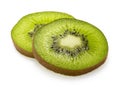 Kiwi slices isolated on white background Royalty Free Stock Photo