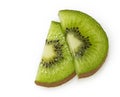 Kiwi slices isolated on white background Royalty Free Stock Photo